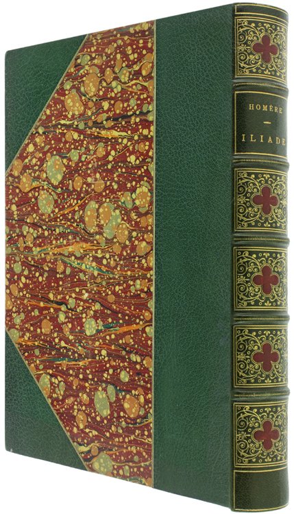 ILIADE. Vingt-quatre grandes compositions par M.Henri Motte. Traduction par Emile …