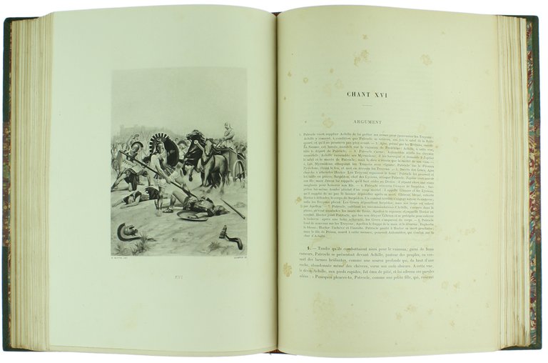 ILIADE. Vingt-quatre grandes compositions par M.Henri Motte. Traduction par Emile …