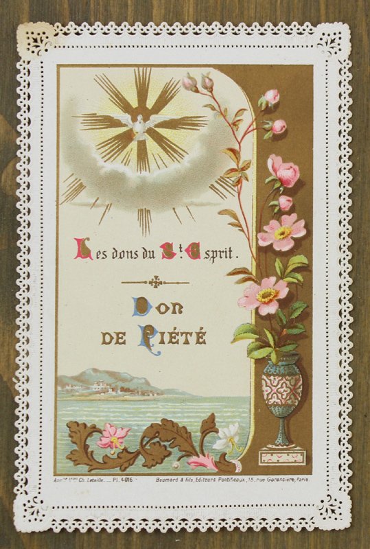 Image pieuse: DON DE PIETE'. Les dons du St.Esprit. Très …