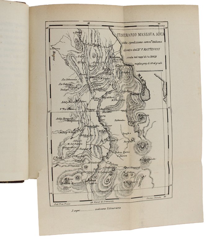 IN ABISSINIA, Viaggio di Pellegrino Matteucci. Con 3 carte geografiche.