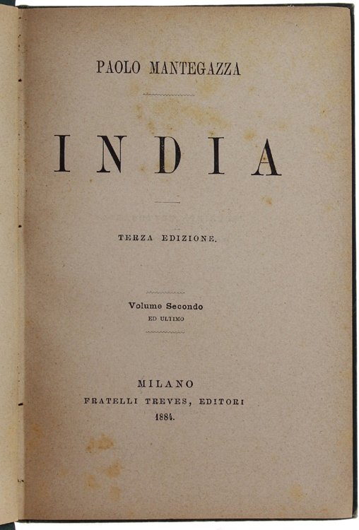INDIA - Volume secondo (e ultimo).