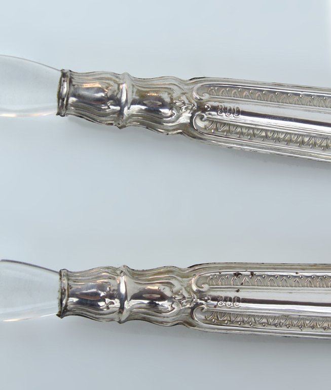 INSALATIERA VINTAGE ARGENTO 800/1000 E CRISTALLO NELLA SCATOLA ORIGINALE (tutto …