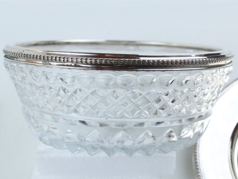 INSALATIERA VINTAGE ARGENTO 800/1000 E CRISTALLO NELLA SCATOLA ORIGINALE (tutto …