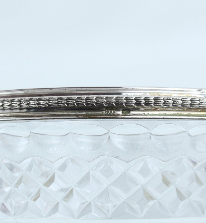 INSALATIERA VINTAGE ARGENTO 800/1000 E CRISTALLO NELLA SCATOLA ORIGINALE (tutto …