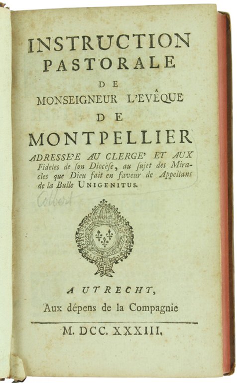 INSTRUCTION PASTORALE DE MONSEIGNEUR L'EVEQUE DE MONPELLIER Adressé au clergé …