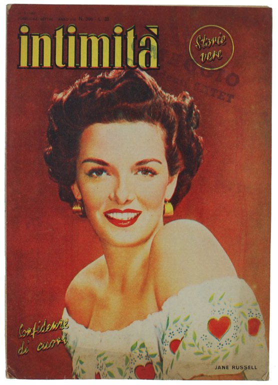 INTIMITA'. Rivista settimanale. N. 396 - 1953: ritratto di Jane …