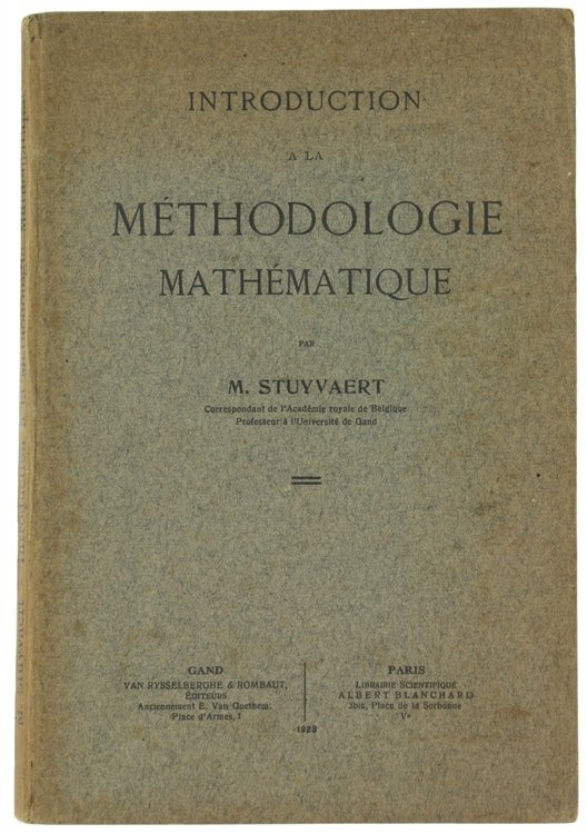 INTRODUCTION A LA METHODOLOGIE MATHEMATIQUE.