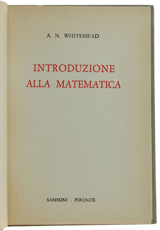 INTRODUZIONE ALLA MATEMATICA