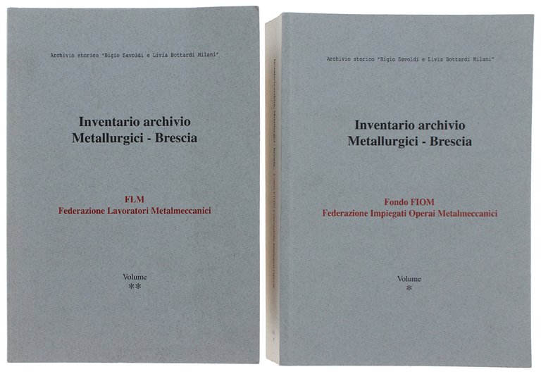 INVENTARIO ARCHIVIO METALLURGICI - BRESCIA. Fondo FIOM Federazione Impiegati Operai … | Immagine Gallery 2