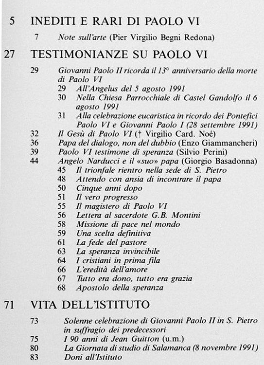 ISTITUTO PAOLO VI - Notiziario n. 22.