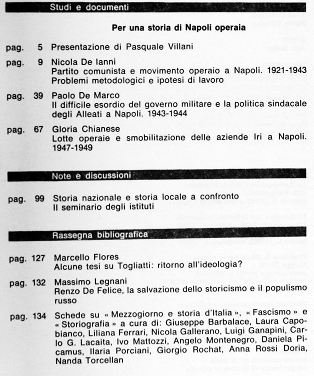 ITALIA CONTEMPORANEA n. 136. Luglio settembre 1979.