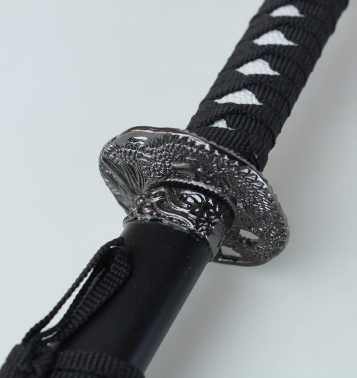 KATANA DA TAVOLO CON SUPPORTO (legno e acciaio)