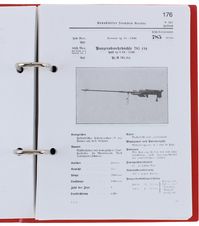 KENNBLÄTTER FREMDEN GERÄTS. Heft 1: HANDWAFFEN. Vom 20.3.41. Oberkommando des …