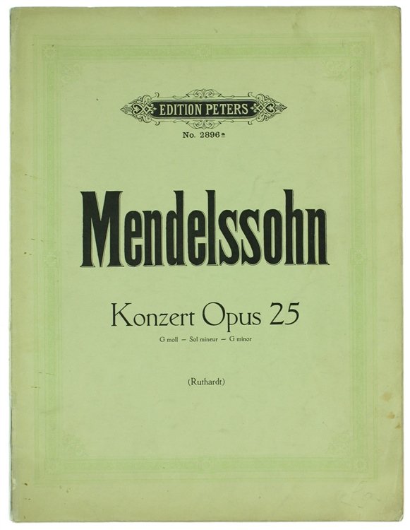 KONZERT FÜR KLAVIER UND ORCHESTER OPUS 25. Herausgegeben von Adolf …