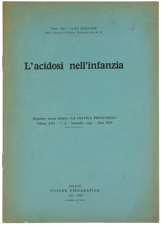 L'ACIDOSI NELL'INFANZIA.