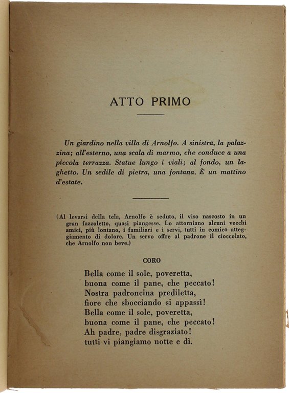 L'AMORE MEDICO. Commedia musicale in 2 Atti. Libretto di Enrico …