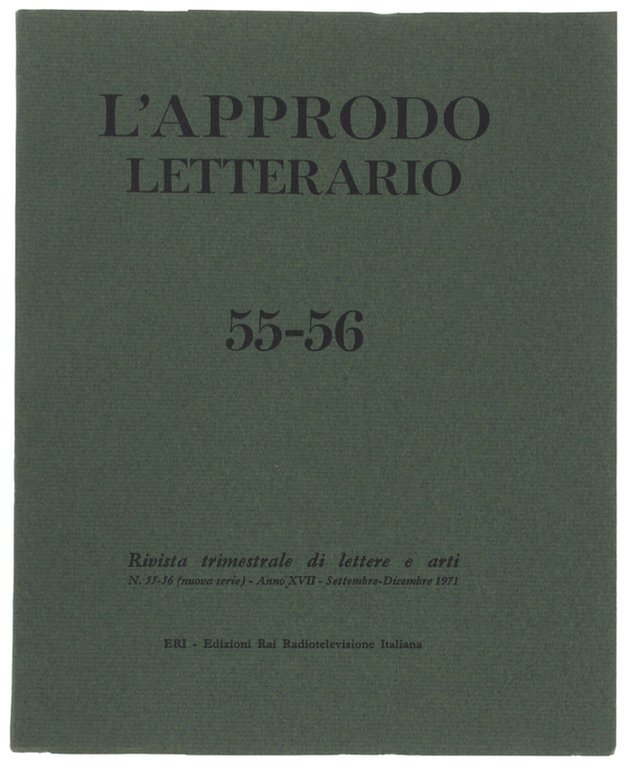 L'APPRODO LETTERARIO. N. 55/56 - Settembre/Dicembre 1971. Rivista trimestrale di … | Immagine Gallery 2
