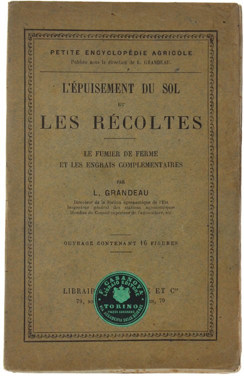 L'EPUISEMENT DU SOL ET LES RECOLTES. Le fumier de ferme …