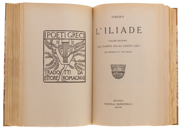 L'ILIADE con incisioni di A.De Carolis