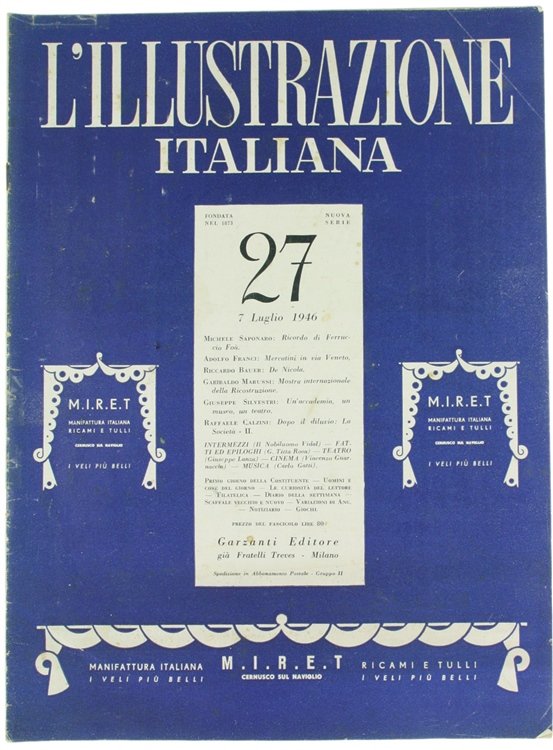 L'ILLUSTRAZIONE ITALIANA - 1946 - N. 27