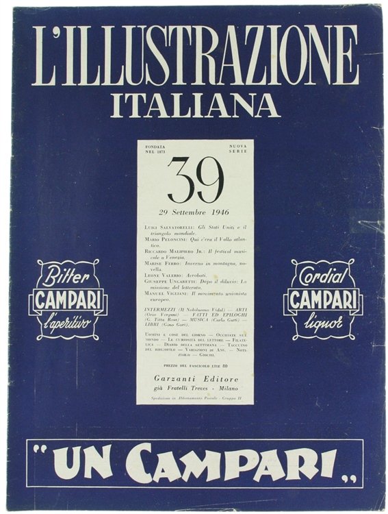 L'ILLUSTRAZIONE ITALIANA - 1946 - N. 39.
