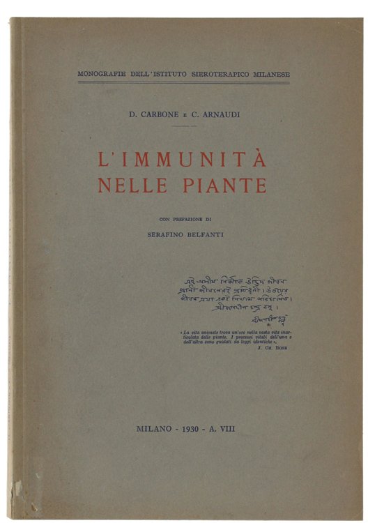 L'IMMUNITA' NELLE PIANTE.