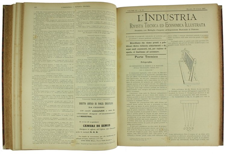 L'INDUSTRIA. Rivista Tecnica ed Economica Illustrata. Volume XI - Anno …