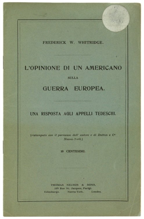 L'OPINIONE DI UN AMERICANO SULLA GUERRA EUROPEA - Una risposta … | Immagine Gallery 2