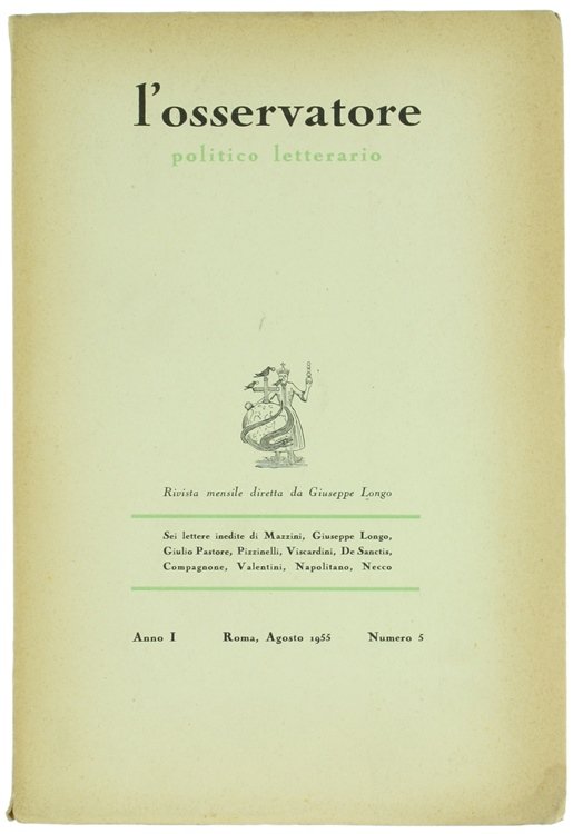 L'OSSERVATORE POLITICO LETTERARIO. Rivista mensile. Anno I, n. 5.