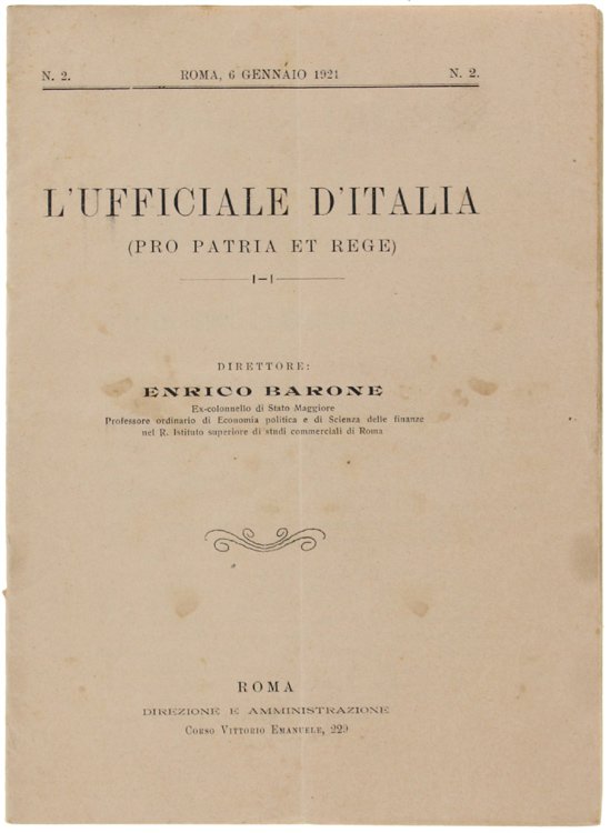 L'UFFICIALE D'ITALIA (Pro Patria et Rege). N. 2 - 6 …