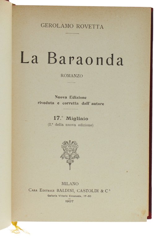 LA BARAONDA - Romanzo
