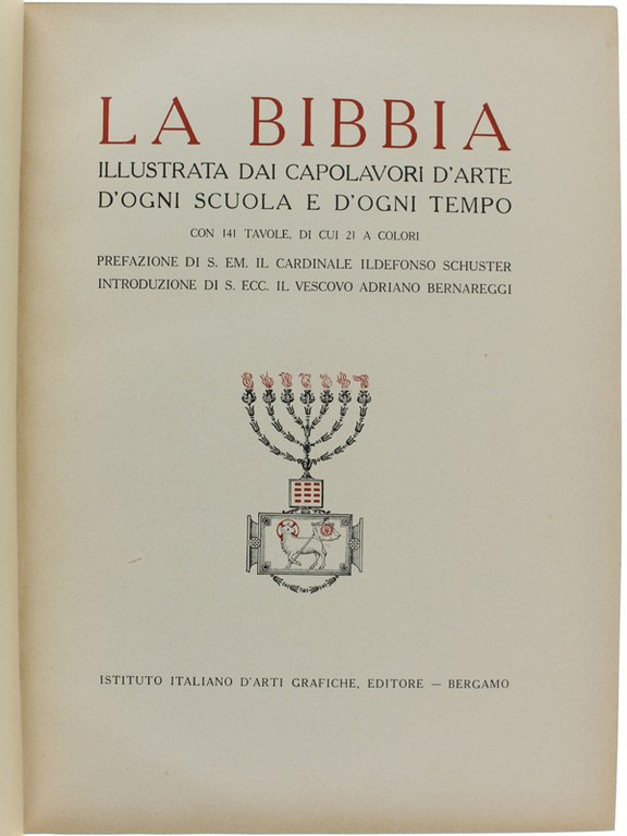 LA BIBBIA illustrata dai capolavori d'arte d'ogni scuola e d'ogni …