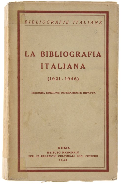 LA BIBLIOGRAFIA ITALIANA (1921-1946).