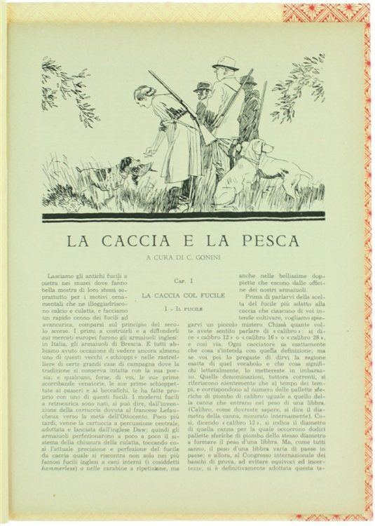 LA CACCIA E LA PESCA.