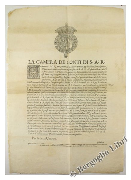 LA CAMERA DE' CONTI DI S.A.R. Hauendo M.R. per patenti, …