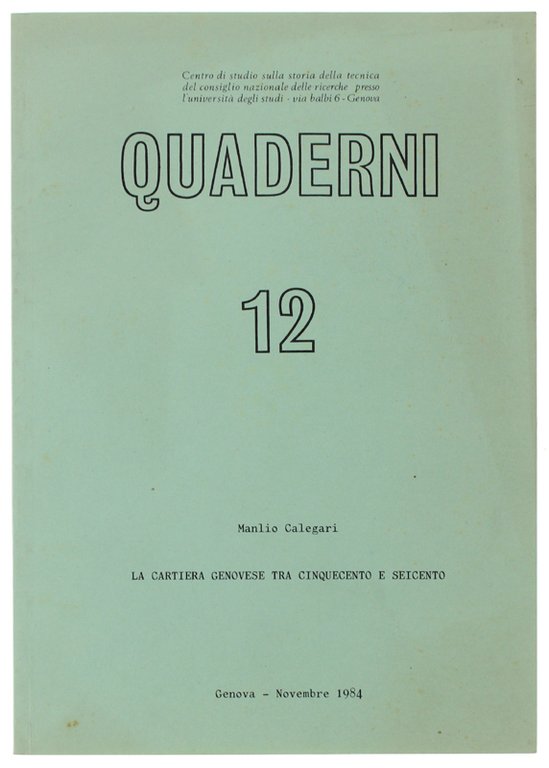 LA CARTIERA GENOVESE TRA CINQUECENTO E SEICENTO. | Immagine Gallery 2