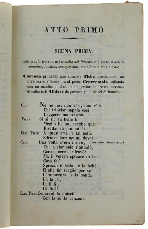 LA CENERENTOLA o sia LA BONTA' IN TRIONFO, Melodramma giocoso …