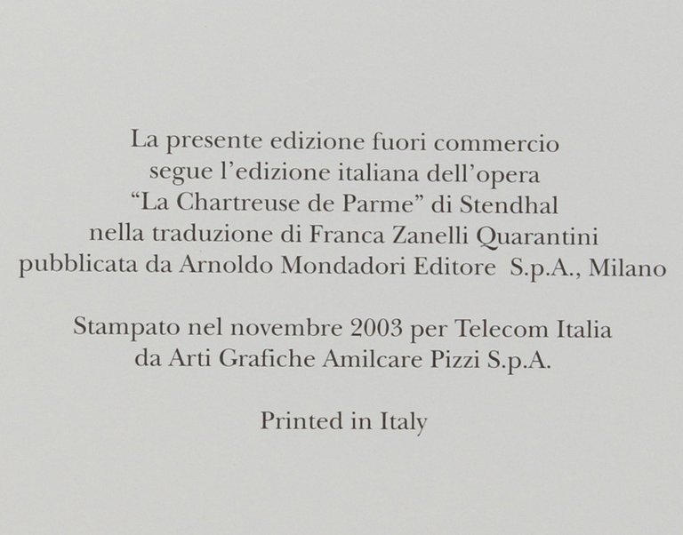 LA CERTOSA DI PARMA. Illustrazioni di Carlo Mattioli.