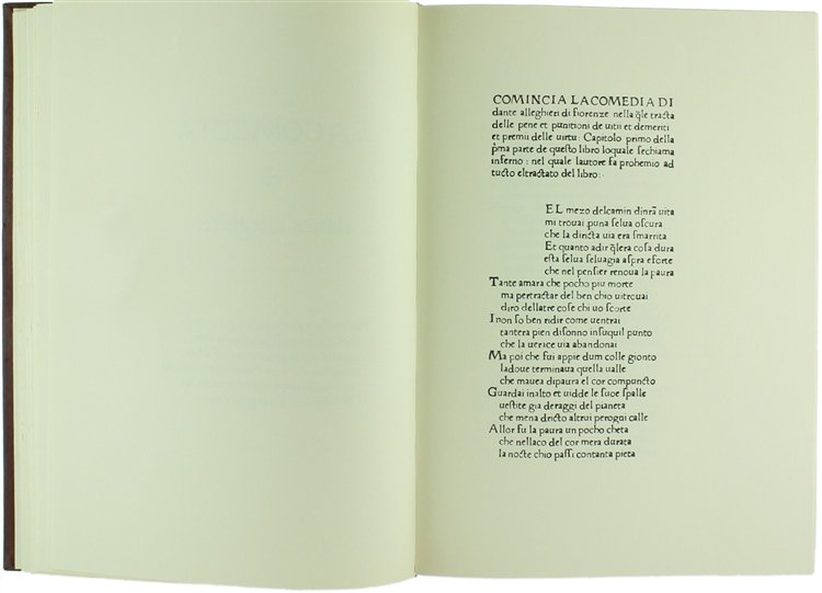 LA COMEDIA di Dante Alleghieri. Facsimile dell'esemplare della prima edizione …
