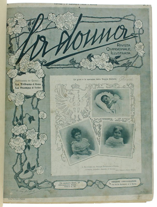 LA DONNA - Rivista Quindicinale Illustrata. Annata 1905 completa, rilegata