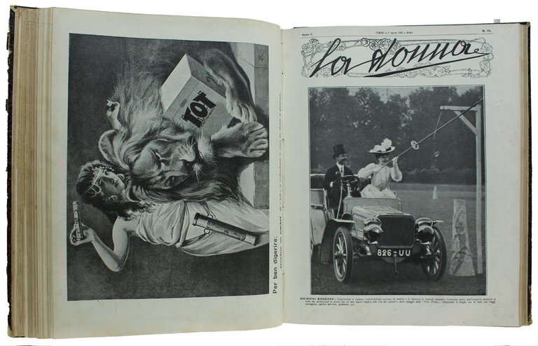 LA DONNA - Rivista Quindicinale Illustrata. Annata 1905 completa, rilegata