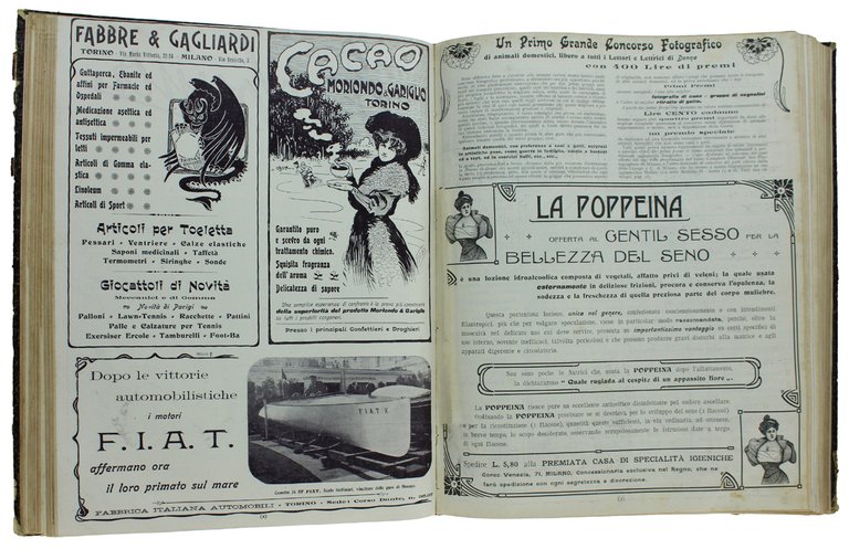 LA DONNA - Rivista Quindicinale Illustrata. Annata 1905 completa, rilegata