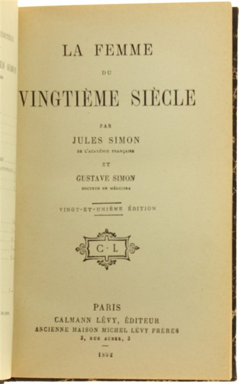 LA FEMME DU VINGTIEME SIECLE.
