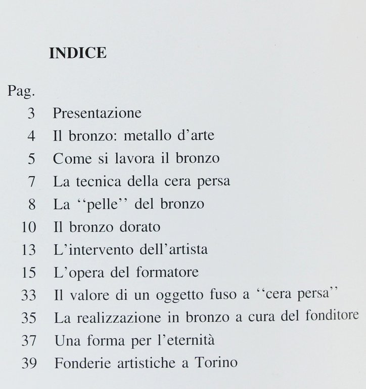 LA FUSIONE IN BRONZO A CERA PERSA "L'arte di fondere …