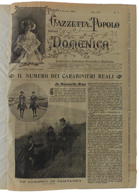 LA GAZZETTA DEL POPOLO DELLA DOMENICA Letteraria Artistica Scientifica Illustrata. …