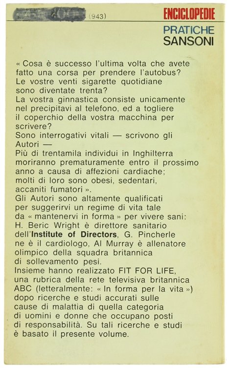 LA NOSTRA SALUTE "Fit for Life".