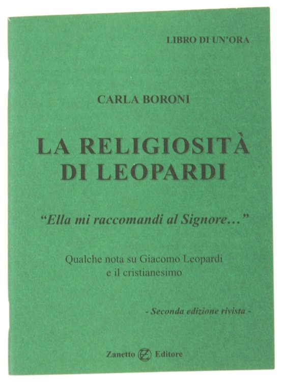 LA RELIGIOSITA' DI LEOPARDI. Qualche nota su Giacomo Leopardi e …