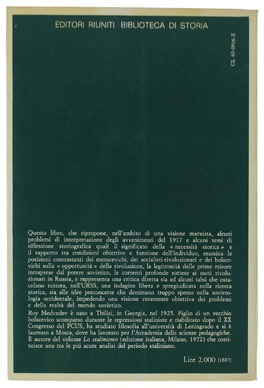 LA RIVOLUZIONE D'OTTOBRE ERA INELUTTTABILE? [come nuovo]