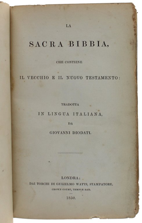 LA SACRA BIBBIA CHE CONTIENE IL VECCHIO E IL NUOVO …