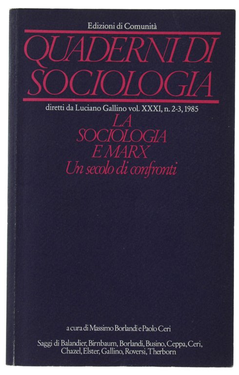 LA SOCIOLOGIA E MARX. Un secolo di confronti. | Immagine Gallery 2